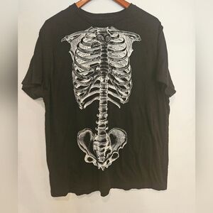 Men's Halloween Black Shirt Spin And Ribs 2XL